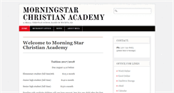 Desktop Screenshot of morningstar-christian-academy.com